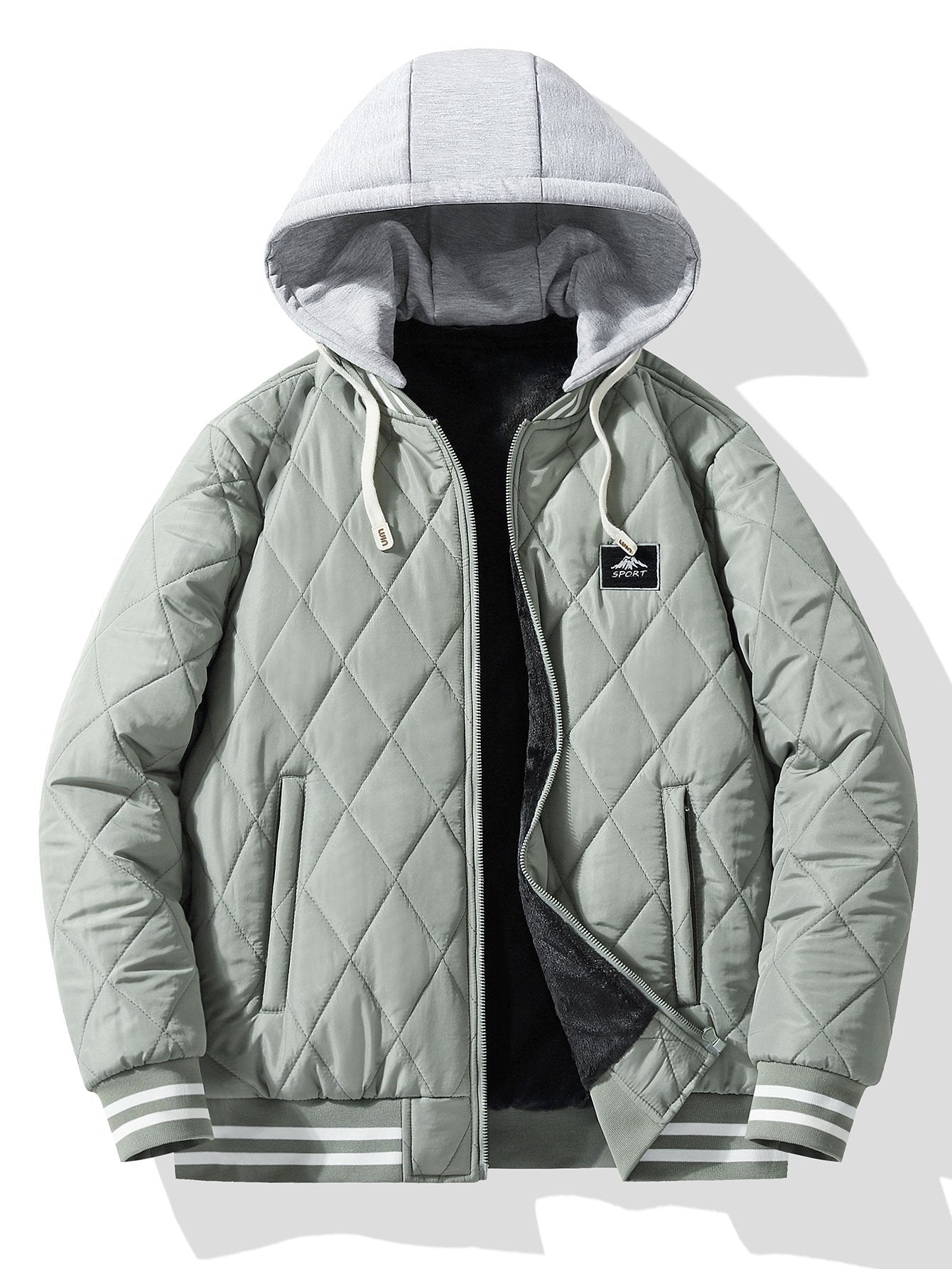 Orion | Teddy Lined Detachable Hooded Quilted Coat