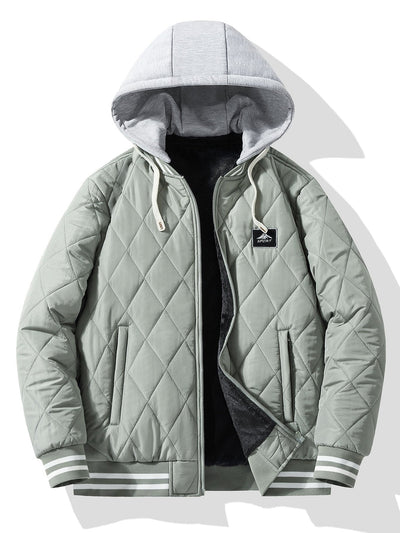 Orion | Teddy Lined Detachable Hooded Quilted Coat