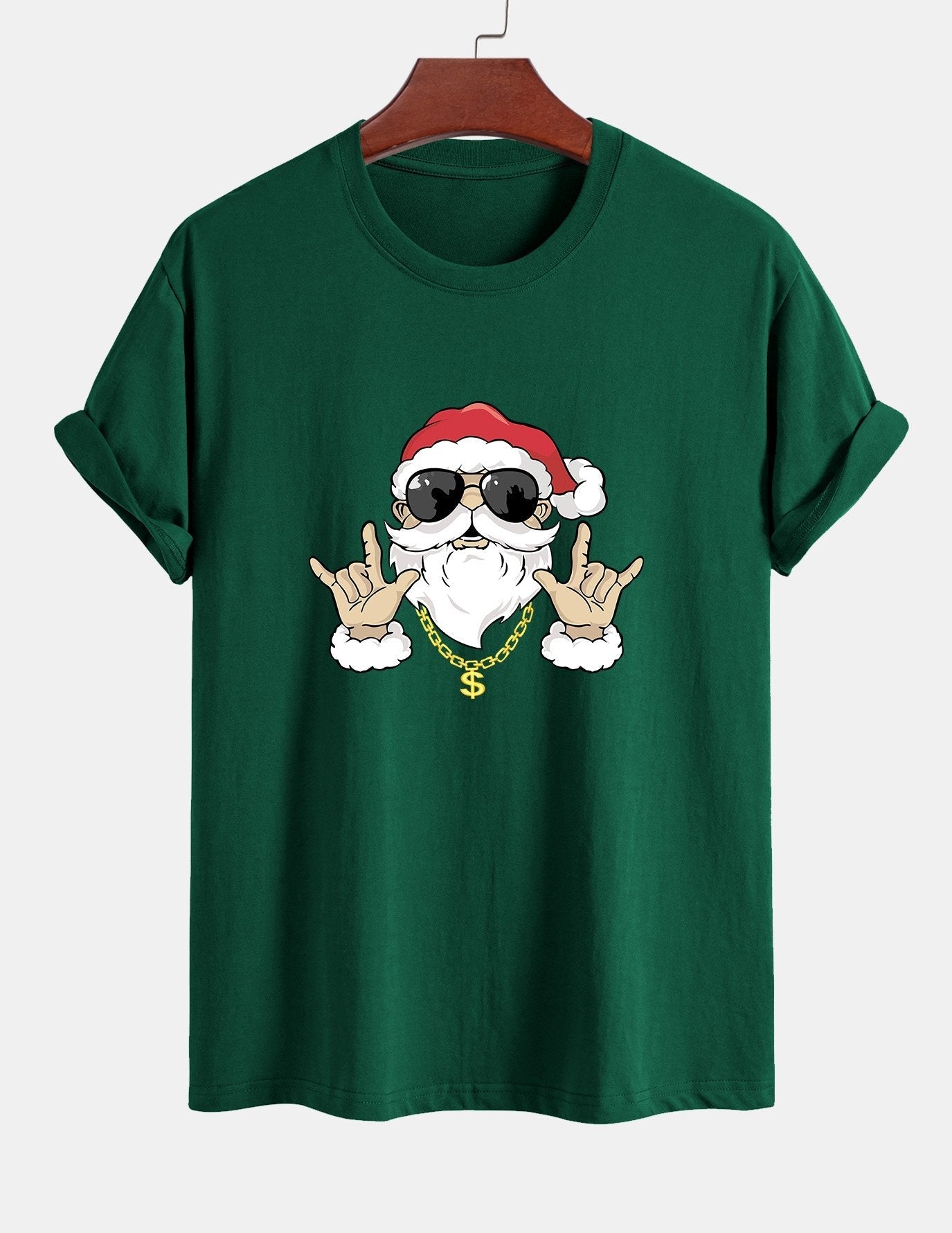 Albano® | Hip Hop Santa Print Cotton T-Shirt