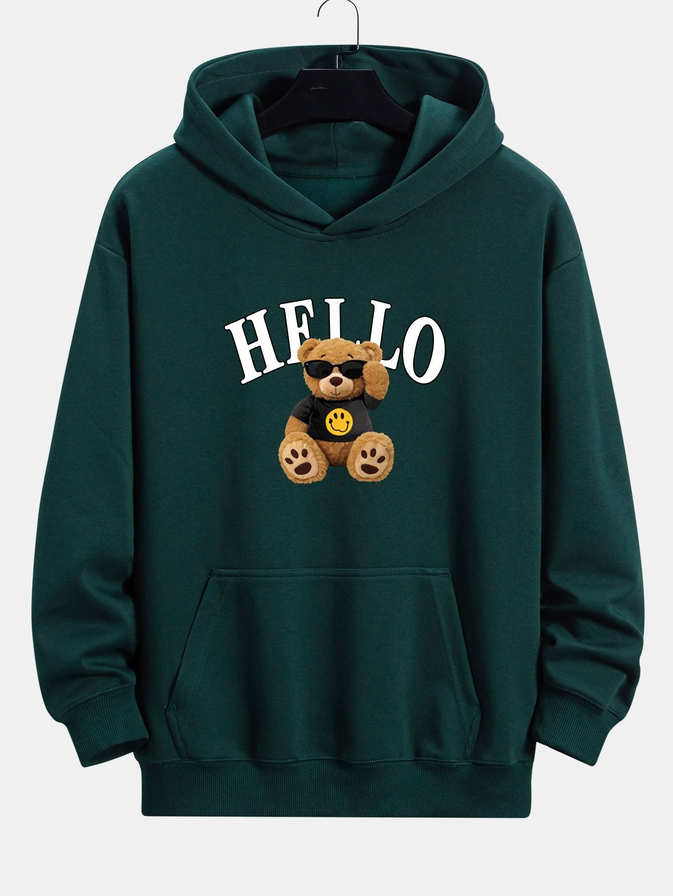 Cruz | Hello Sunglasses Bear Print Relax Fit Hoodie