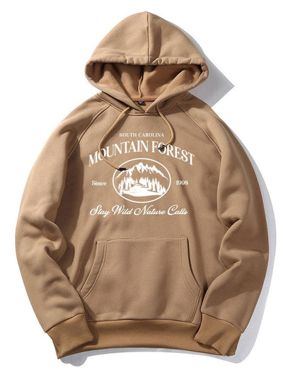 Niall | Mountain Slogan Print Hoodie