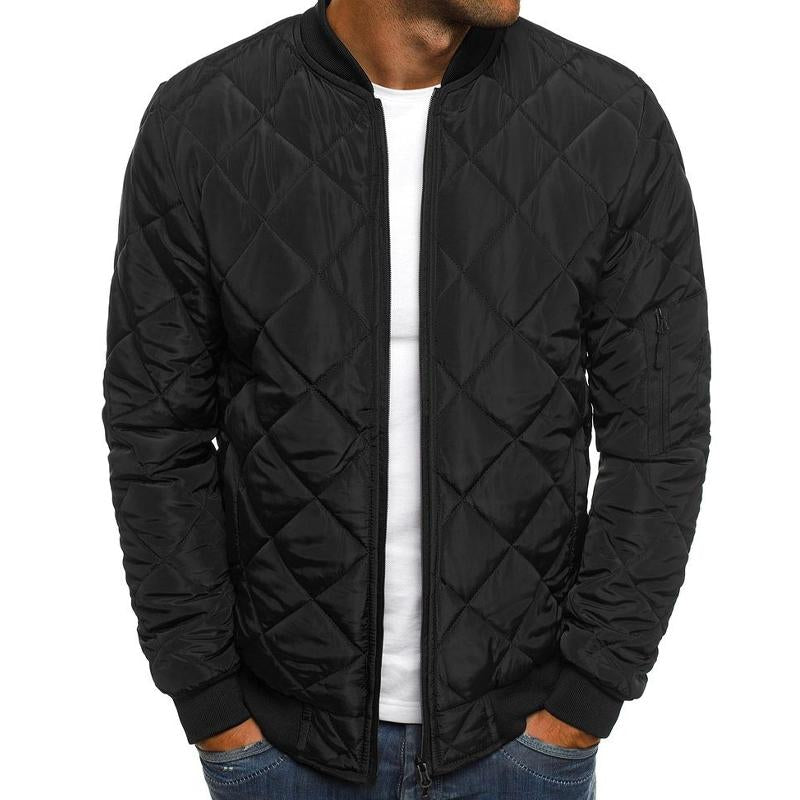 Bertus® | Men's Padded Stand Collar Solid Color Thermal Padded Jacket 17181514X