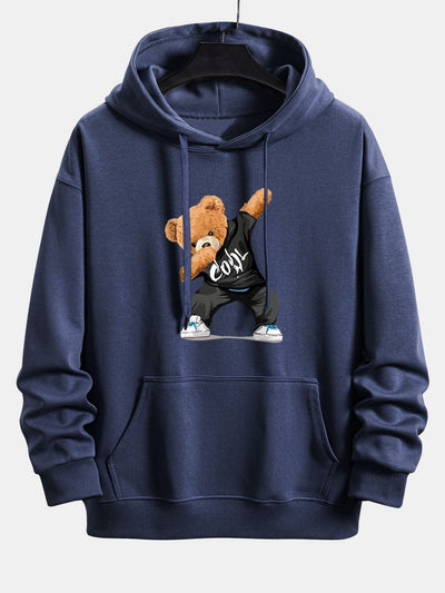 Mickey | Cool Bear Print Relax Fit Hoodie