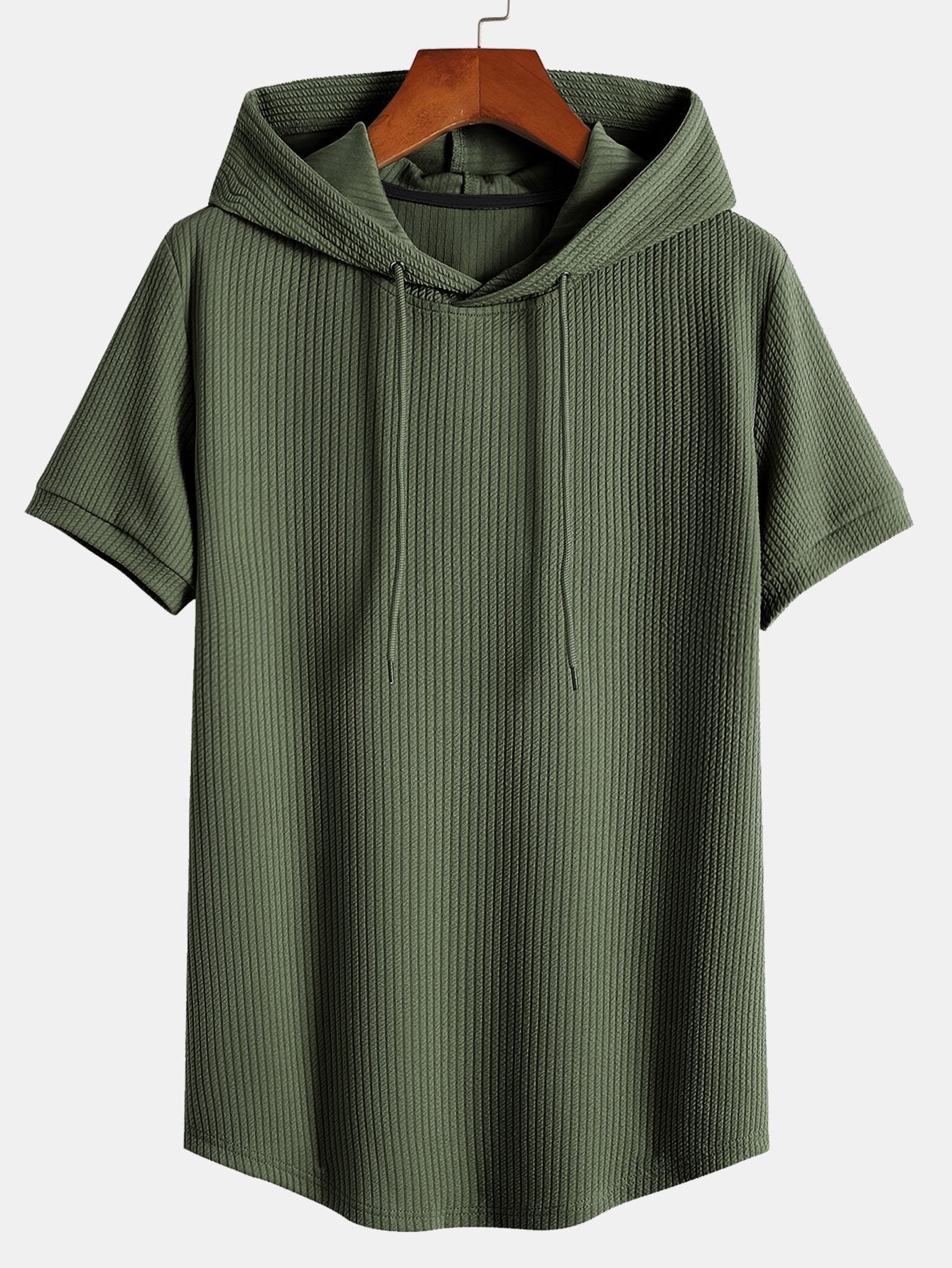 Aureliano® | Muscle Fit Ribbed Hooded T-Shirt
