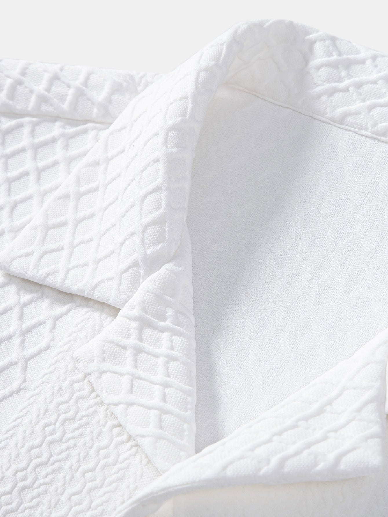 Apolinar® | Rhombus Geometric Jacquard Textured Cuban Shirt