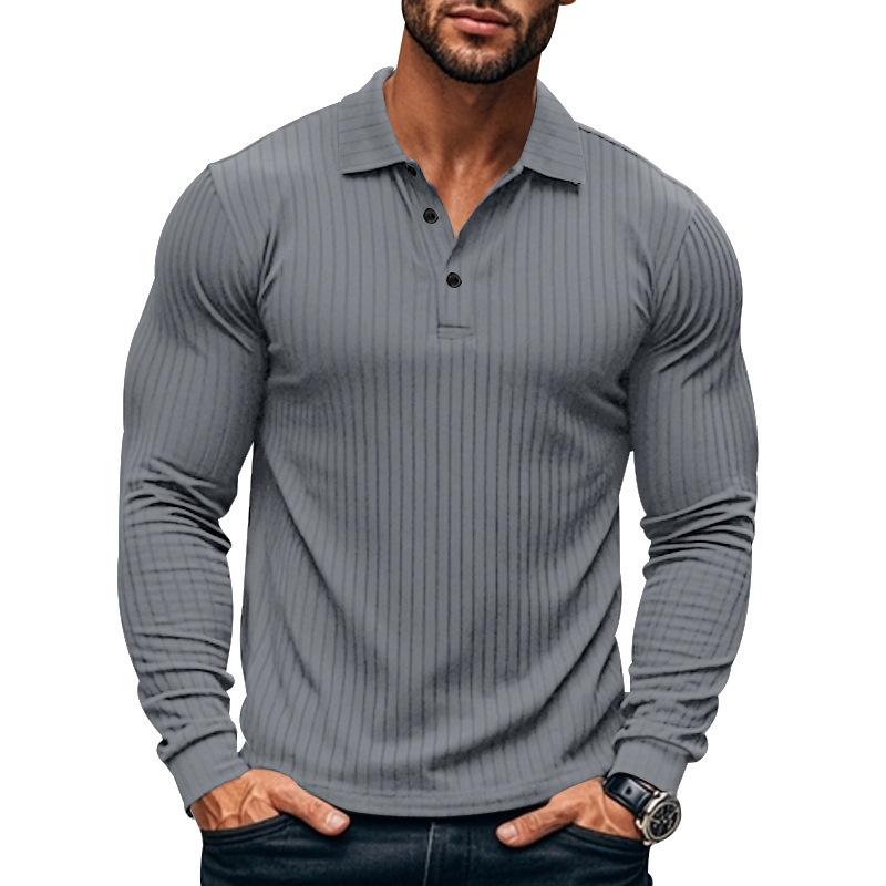 Men's Casal Elastic Long Sleeve POLO Shirt