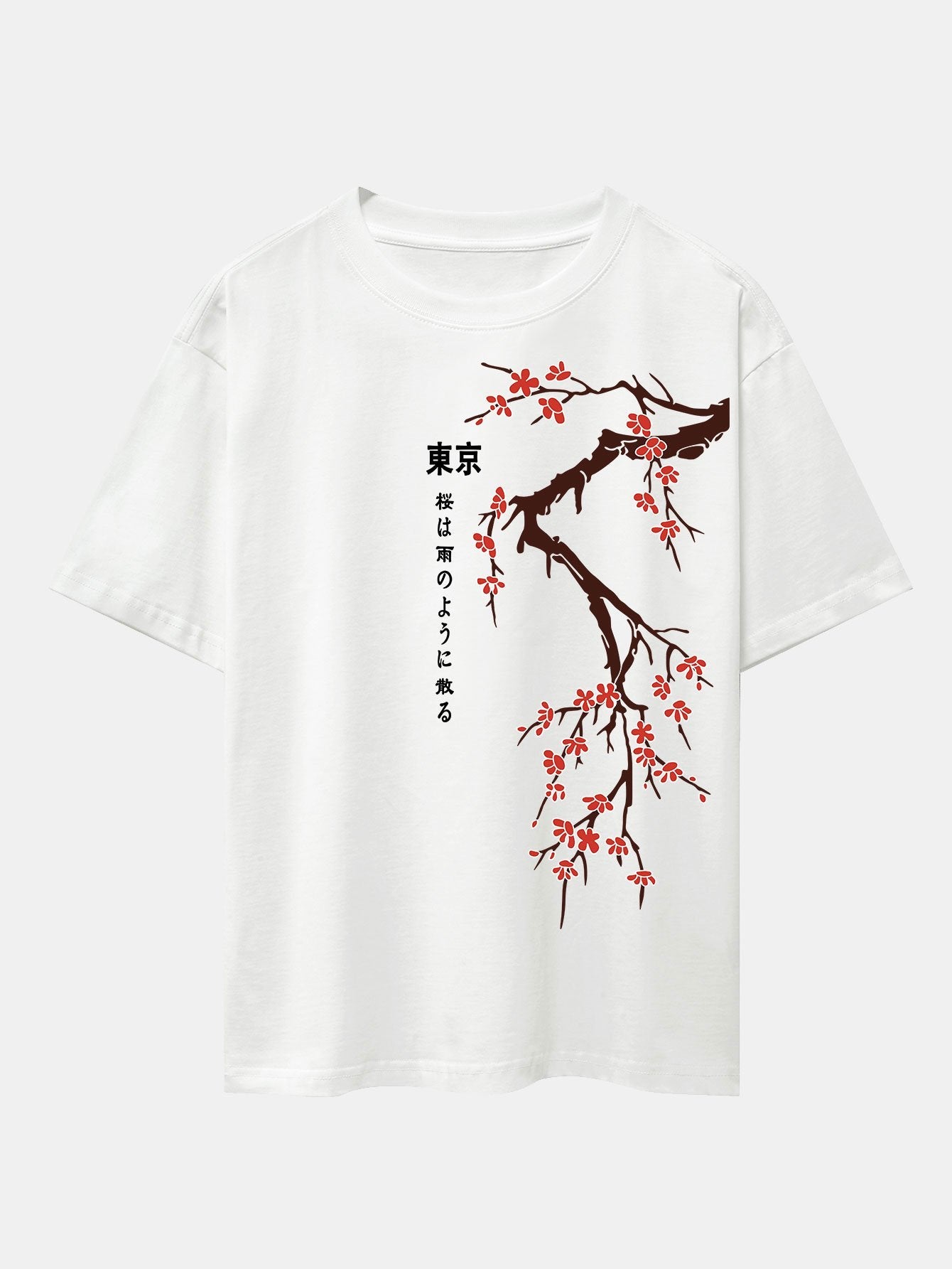 Ken® | Tokyo Japanese Cherry Blossoms Print Drop Shoulder Oversize T-Shirt