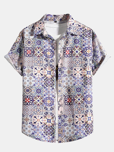 Archimedes® | Moroccan Tile Print Shirt