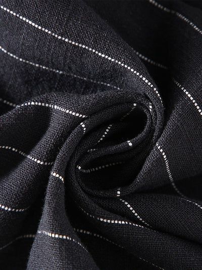 Jacobo® | Linen Cotton Blend Striped Shorts