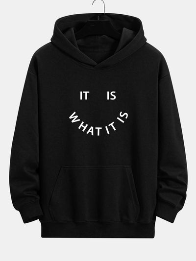 Aaron | It Is What It Is Print Relax Fit Hoodie