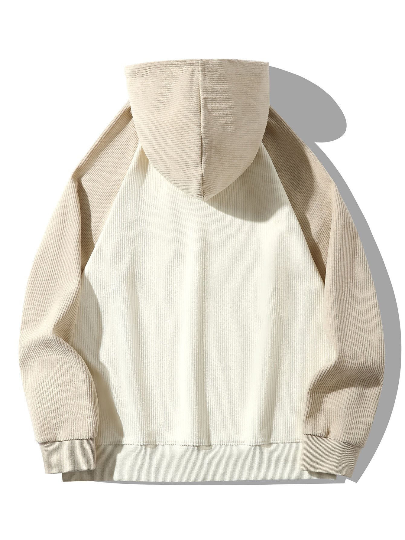 Adam | Paneled Corduroy Raglan Sleeves Hoodie