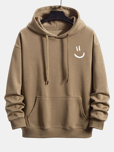 Watson | Smiley Face Print Relax Fit Hoodie