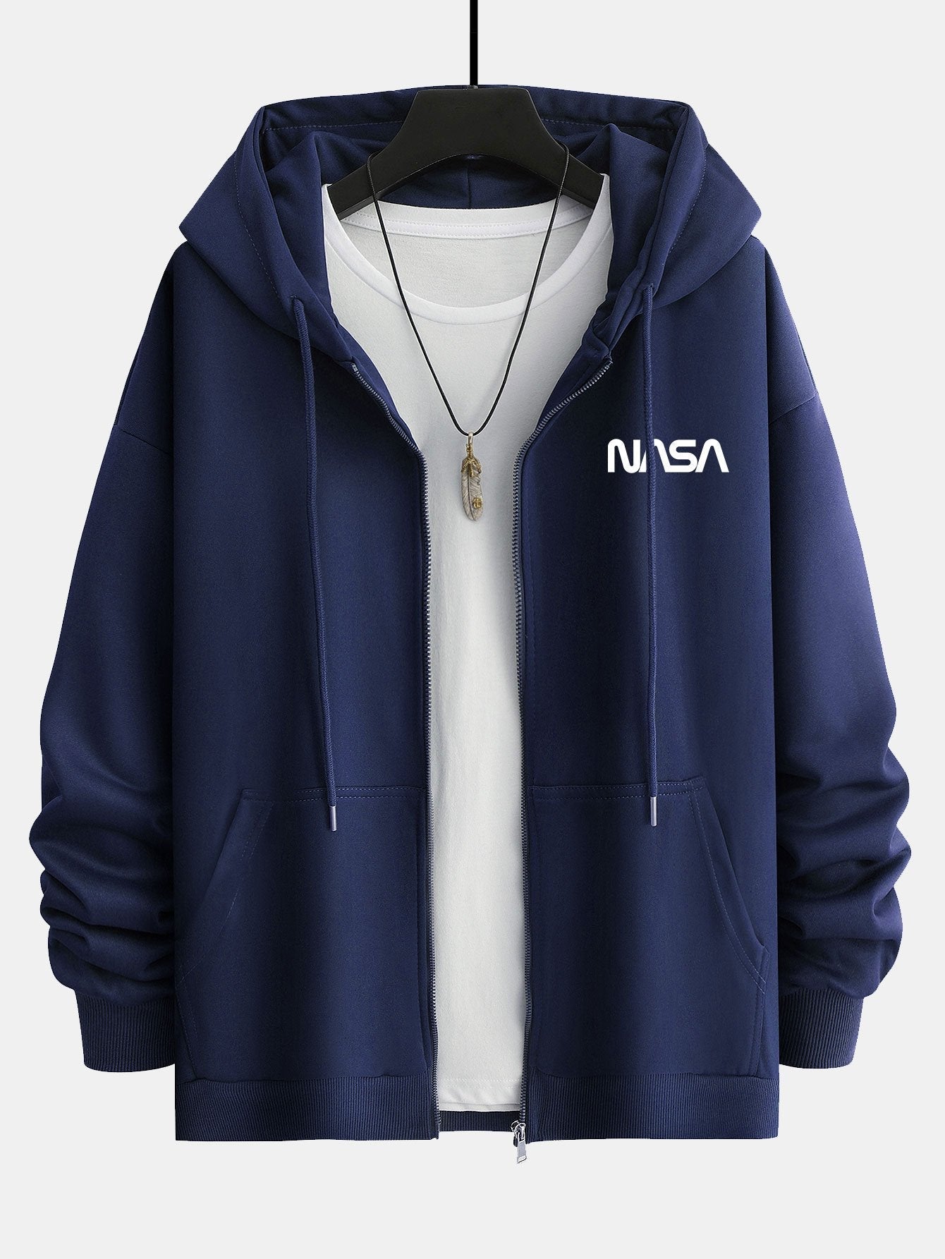Benjamin | NASA Print Relax Fit Zip Hoodie
