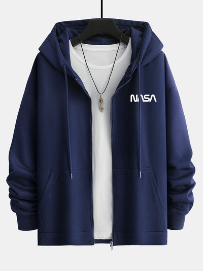 Benjamin | NASA Print Relax Fit Zip Hoodie
