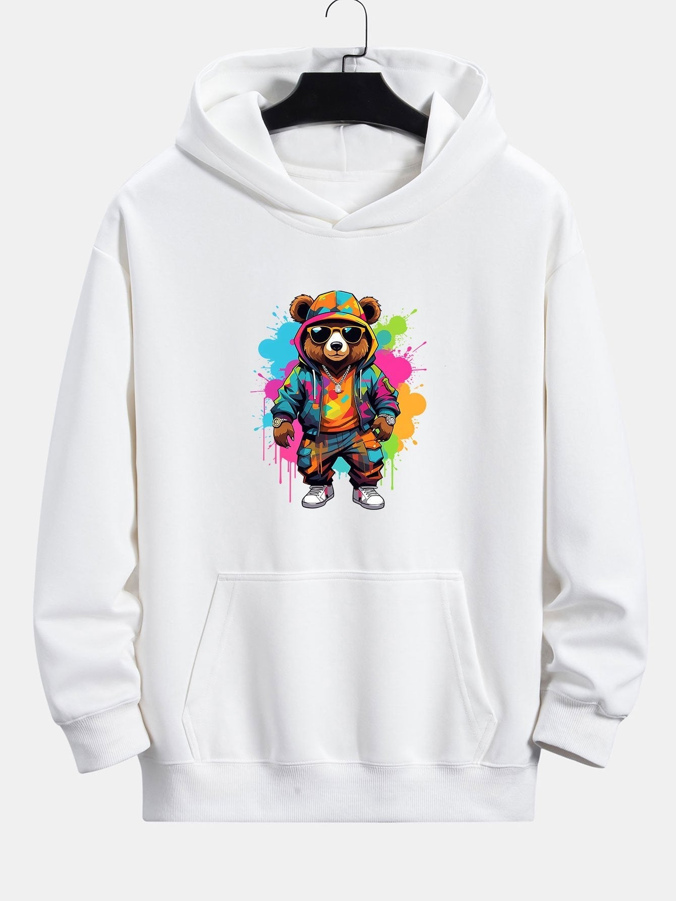 Valent��n | Ink Bear Print Relax Fit Hoodie