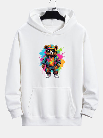 Valent��n | Ink Bear Print Relax Fit Hoodie