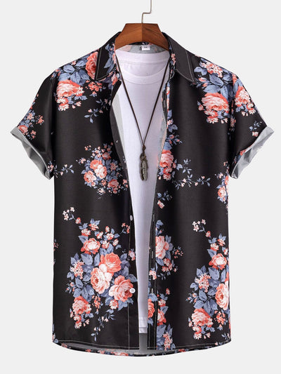 Allon® | Floral Print Button Up Shirt