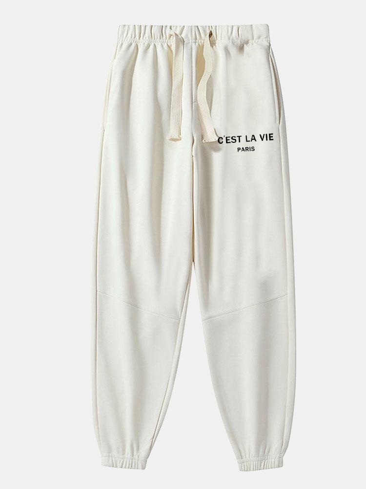 Bampfylde® | Paris Print Cotton Blend Jogger Pants