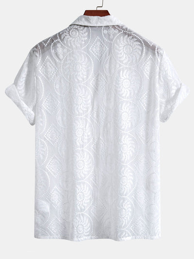 Vital® | Embroidered Floral Cuban Shirt