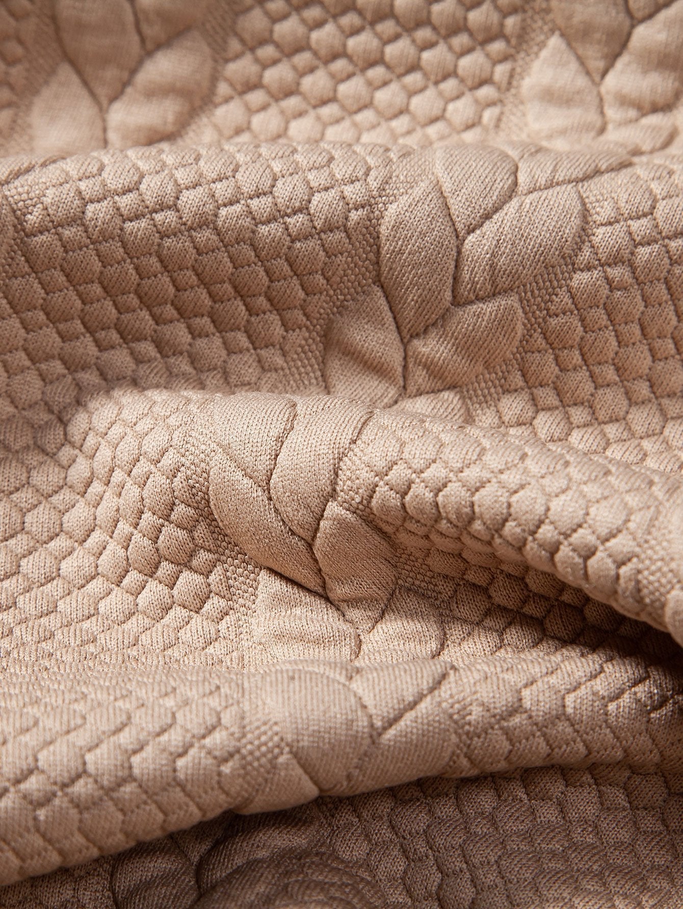 Bruce | Relax Fit Wheat Jacquard Hoodie