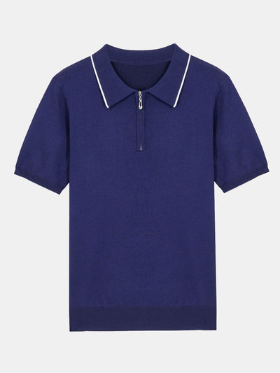 Declan | Solid Zip Sweater Polo