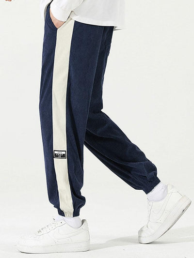 Ernesto® | Side Stripe Corduroy Jogging Pants