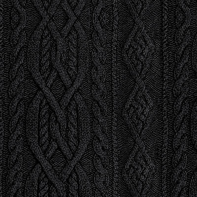 Men's Vine Stand Collarnitted Cable Sweater