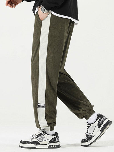 Ernesto® | Side Stripe Corduroy Jogging Pants