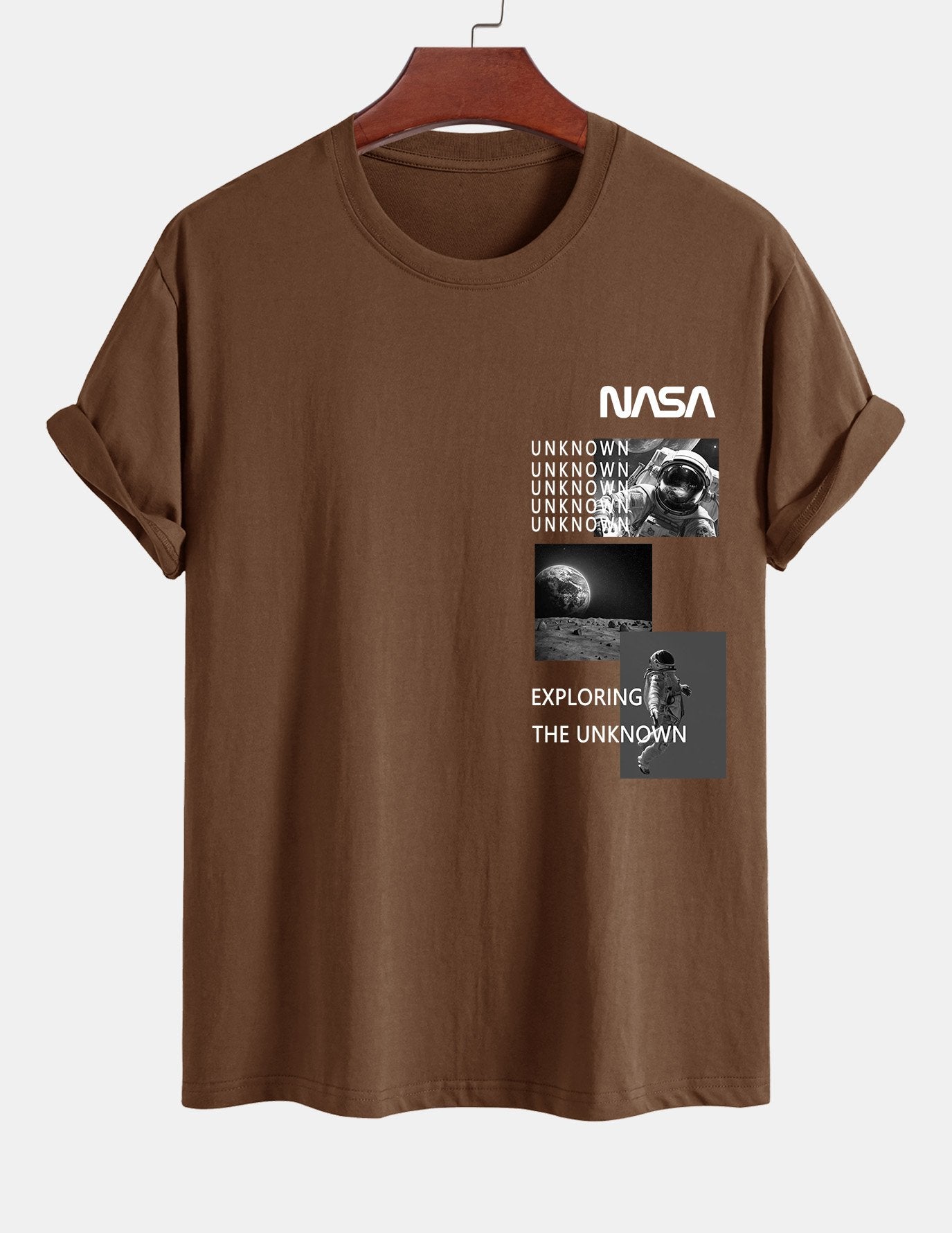 Ulpiano® | Nasa Moon Landing Print Cotton T-Shirt