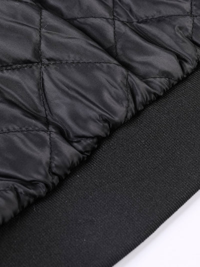 Javier | Quilted Lined Funnel Neck Bomber Jacket