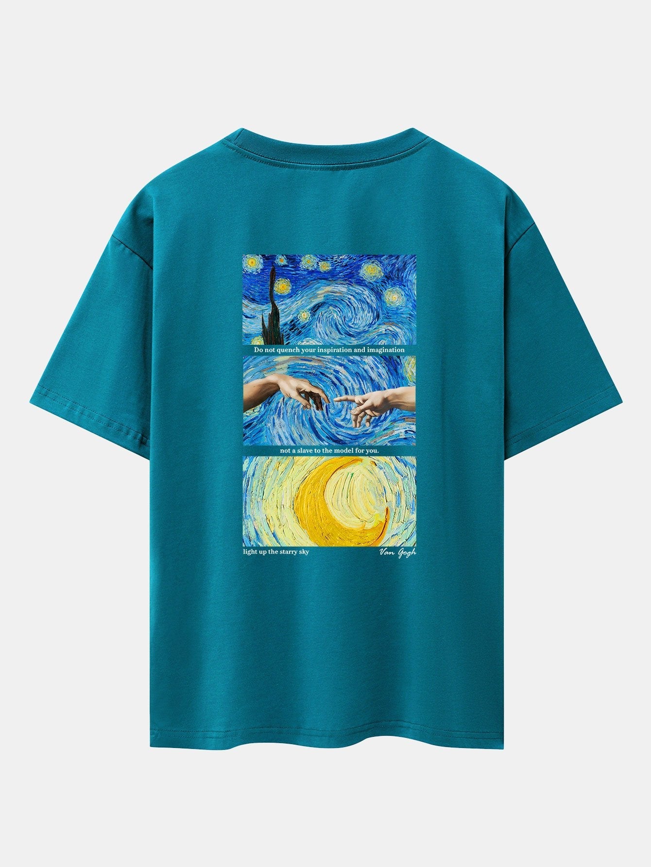 Isaac® | The Starry Night Back Print Drop Shoulder Oversize T-Shirt