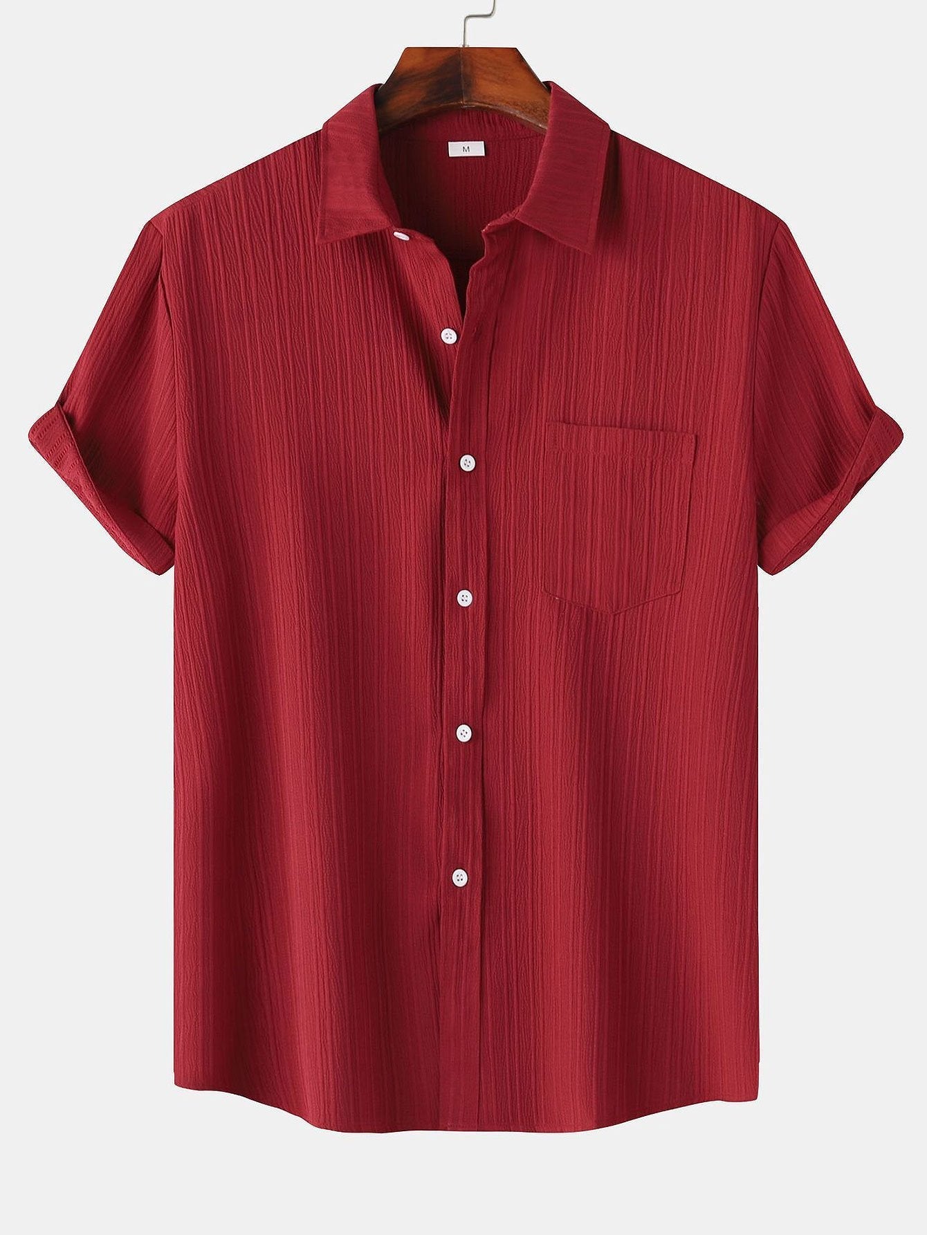 Yerai® | Textured Button Up Shirt