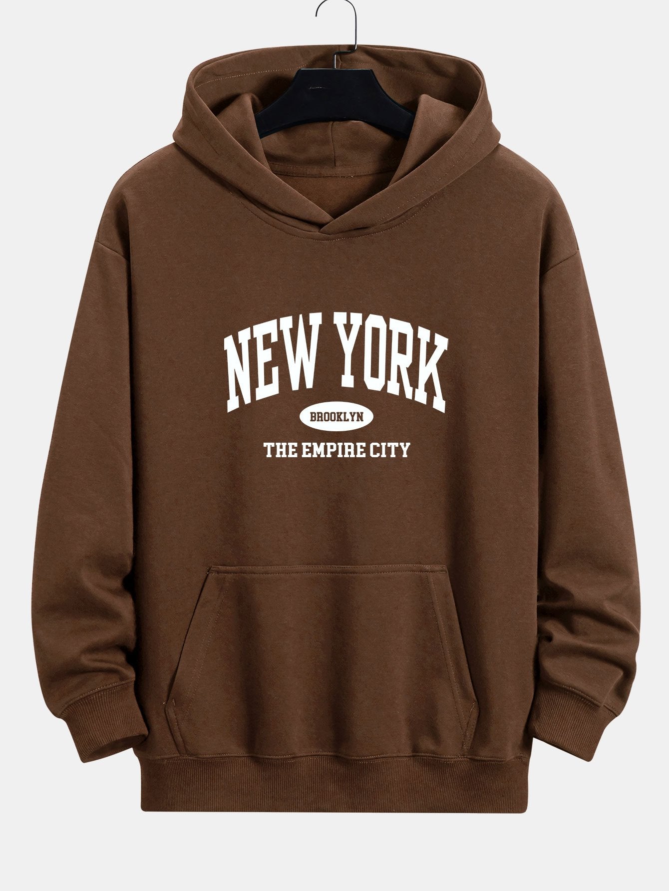 Arthur | New York Slogan Print Relax Fit Hoodie