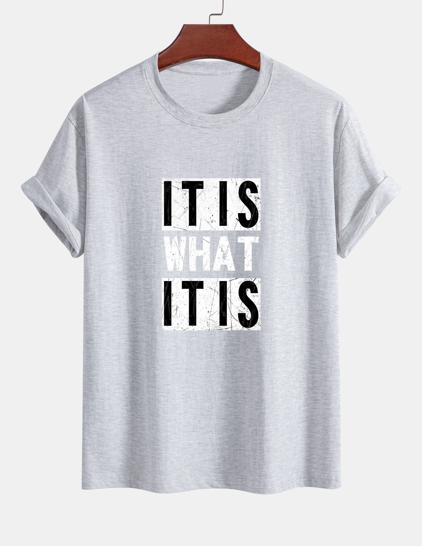 Tranquilino® | It Is What It Is Print Cotton T-Shirt