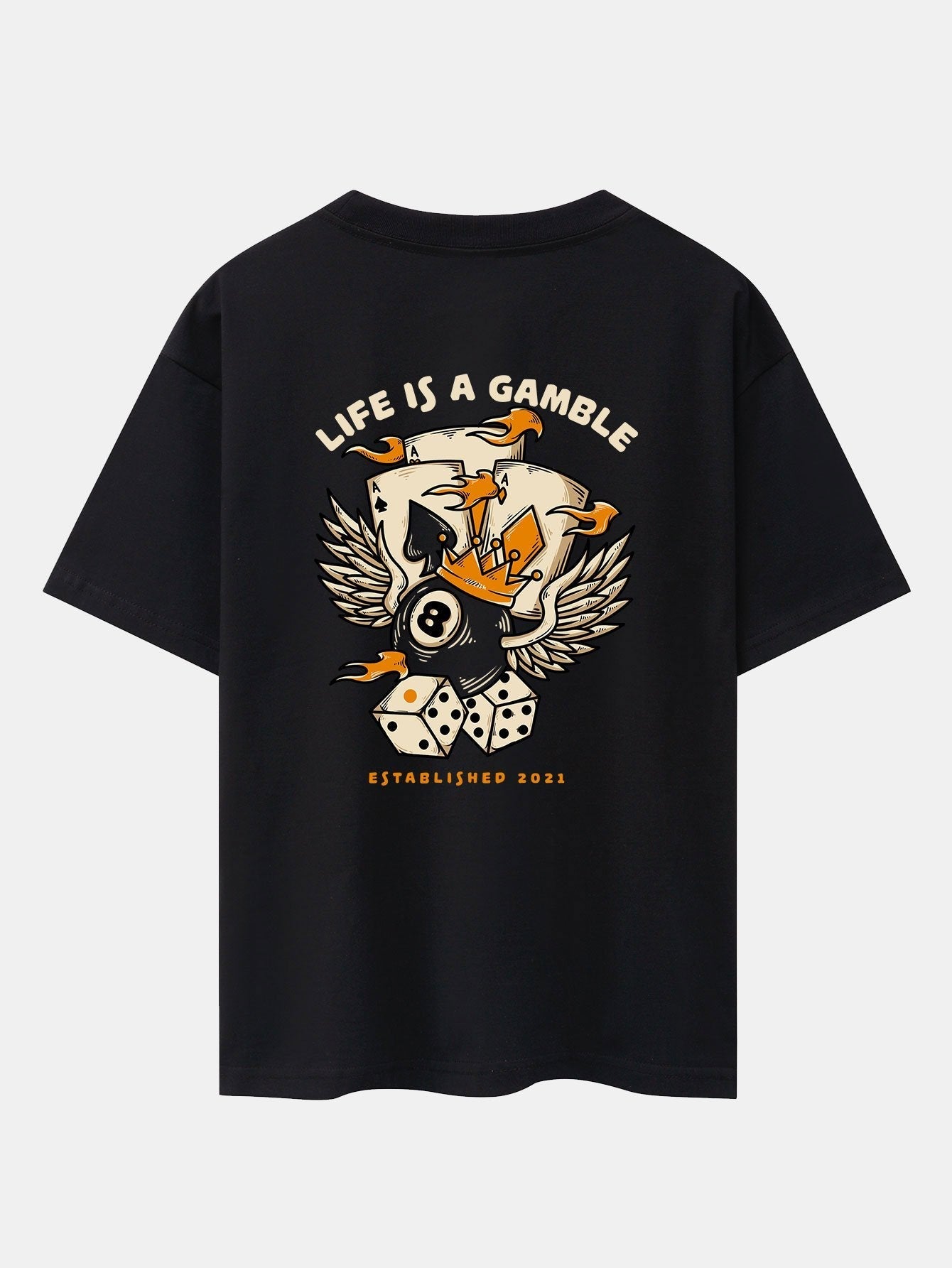 Agostino® | Ace Of Spades Back Print Heavy Weight Oversize T-Shirt