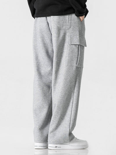 Erasto® | Relax Fit Straight Leg Jersey Cargo Pants