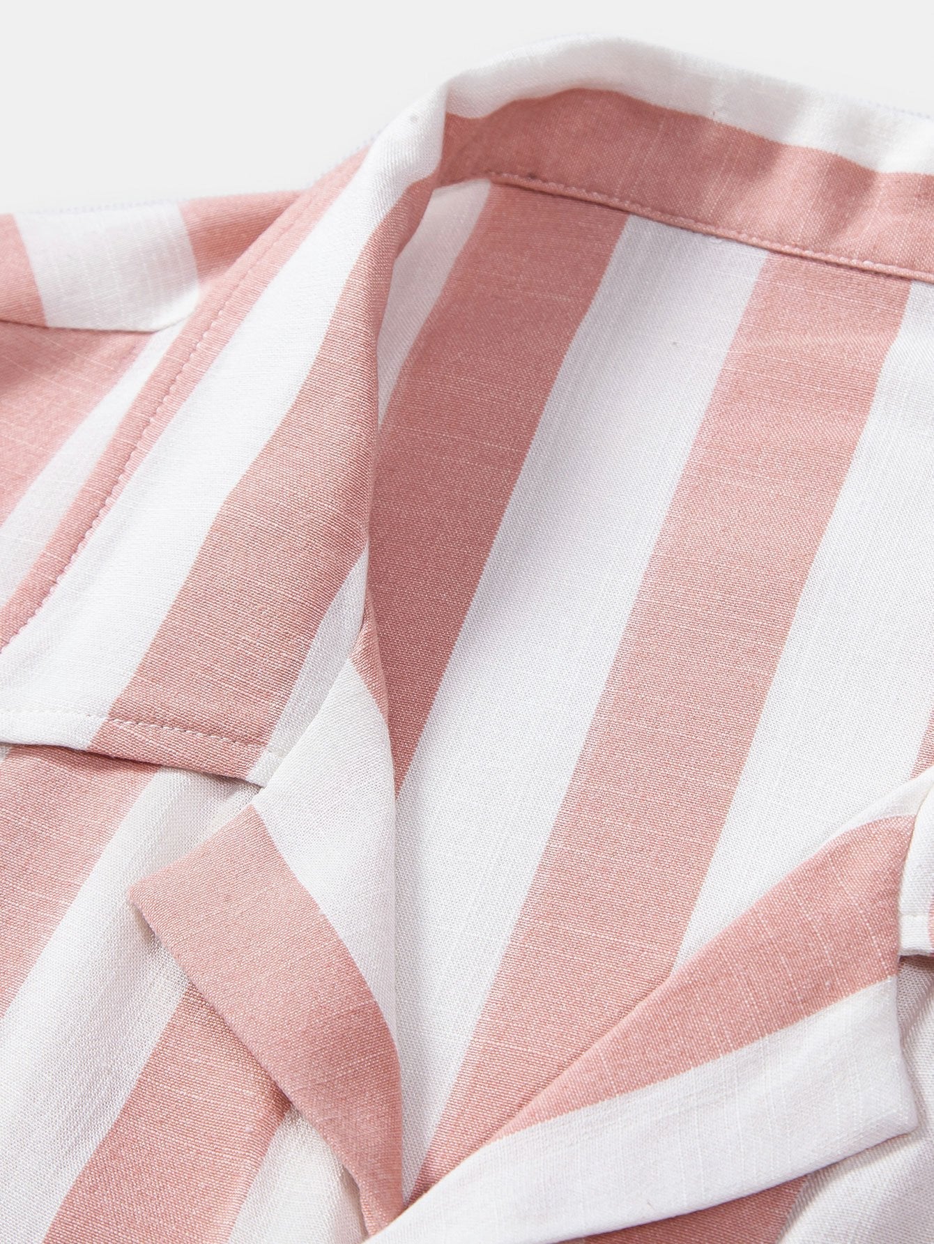 Alfio® | Striped Cuban Collar Shirt
