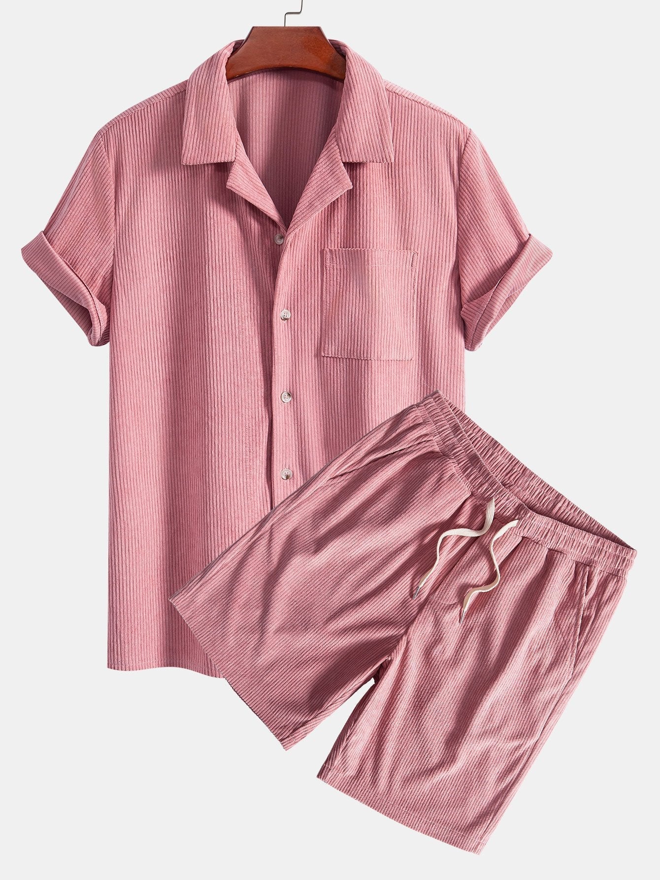 Adalrich® | Short Sleeve Corduroy Cuban Shirt & Shorts