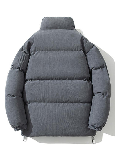 Cyrus | Funnel Neck Corduroy Puffer Coat