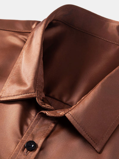Arcario® | Satin Button Up Shirt