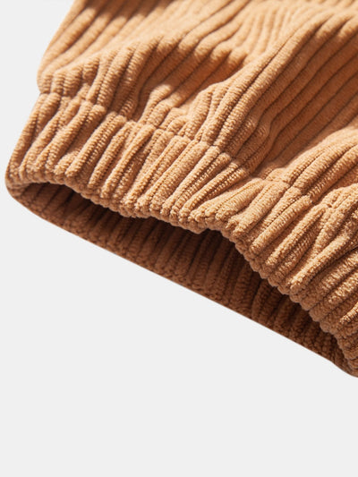 Cristian® | Drawstring Corduroy Cargo Jogger Pants