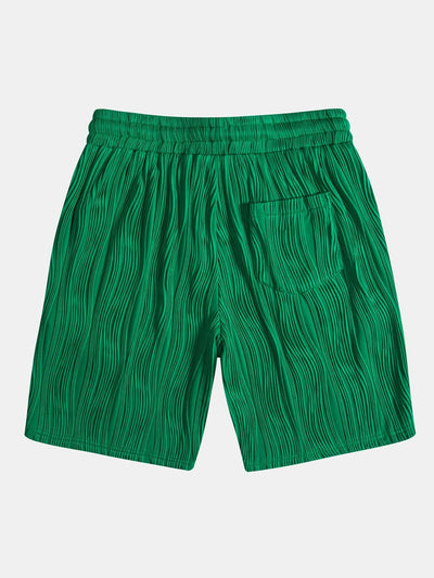 Basilio® | Wave Textured Button Up Shirt & Shorts