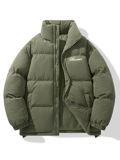 Enrique | Corduroy Zip Up Puffer Coat