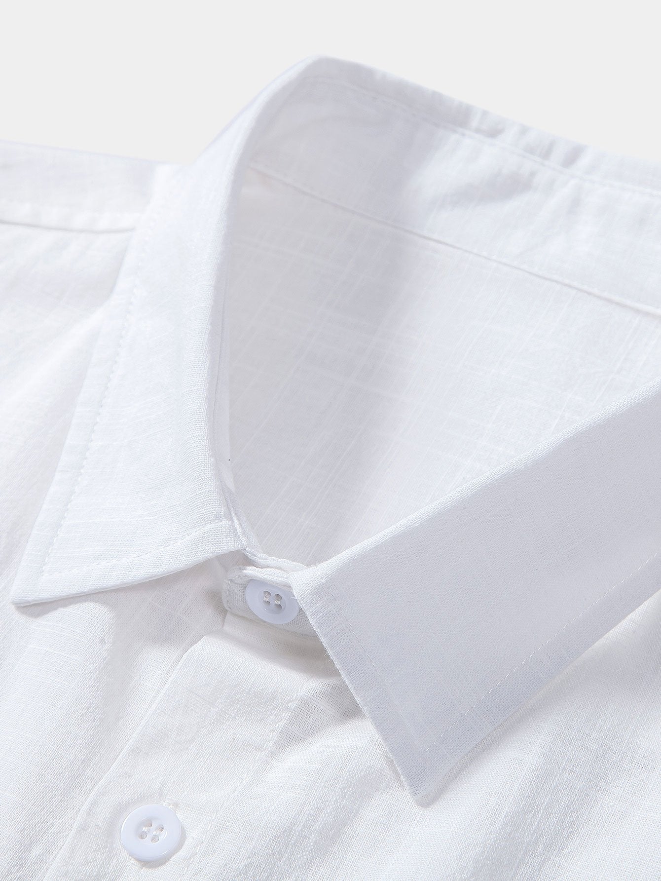 Absalón® | Linen Look Cotton Button Up Shirt