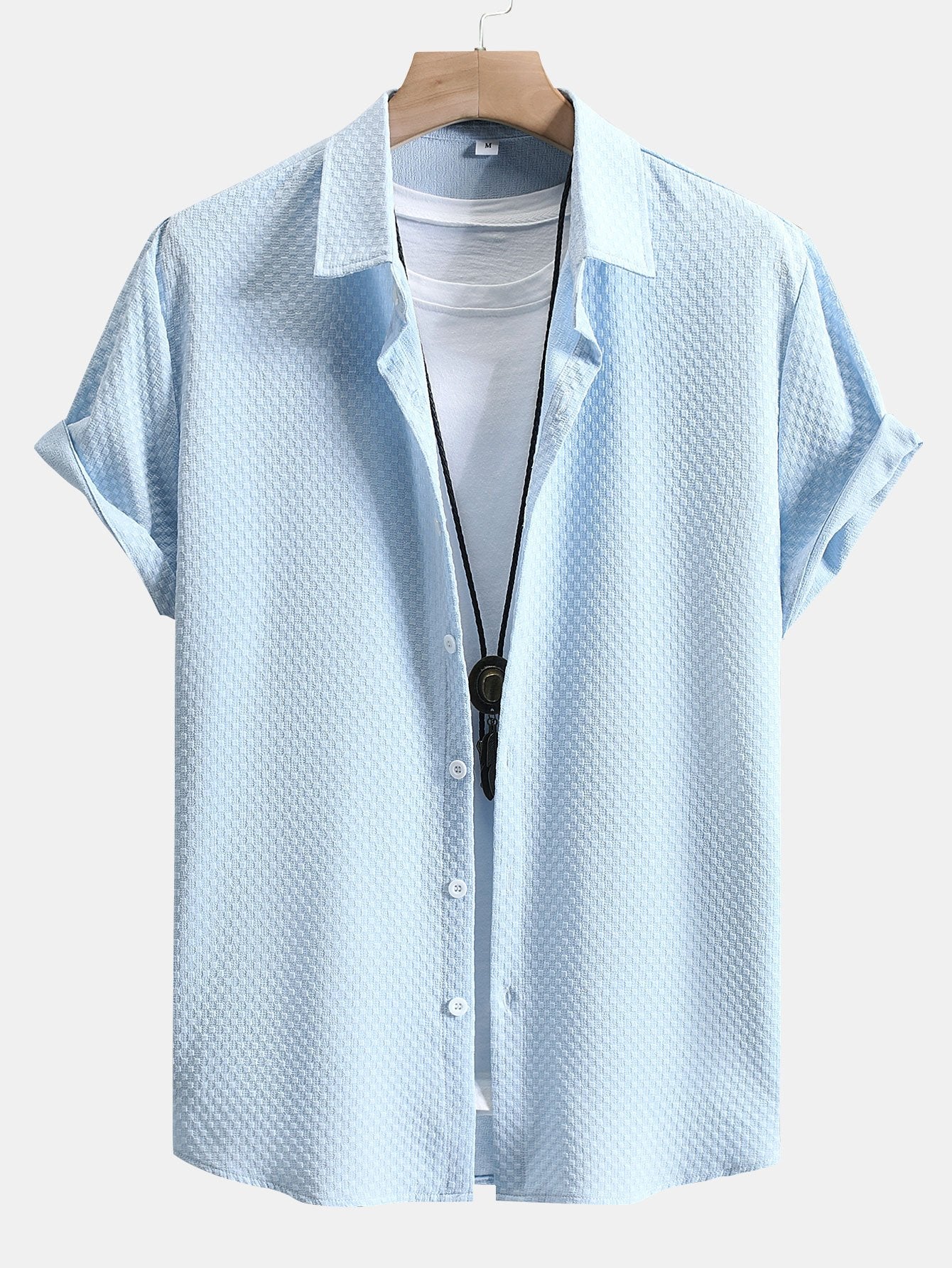 Arne® | Checkerboard Jacquard Button Up Shirt