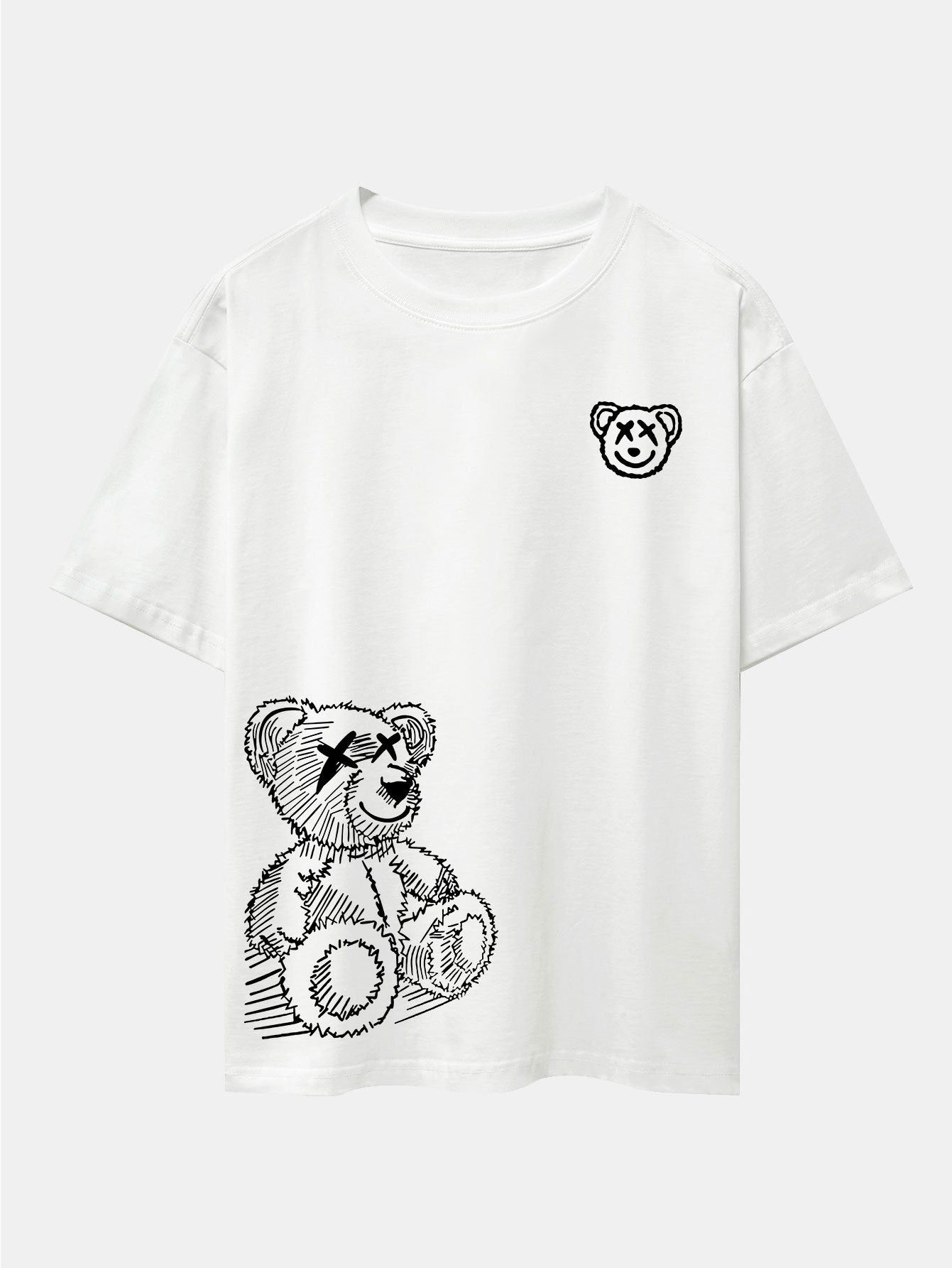 Héctor® | Cartoon Bear Print Drop Shoulder Oversize T-Shirt
