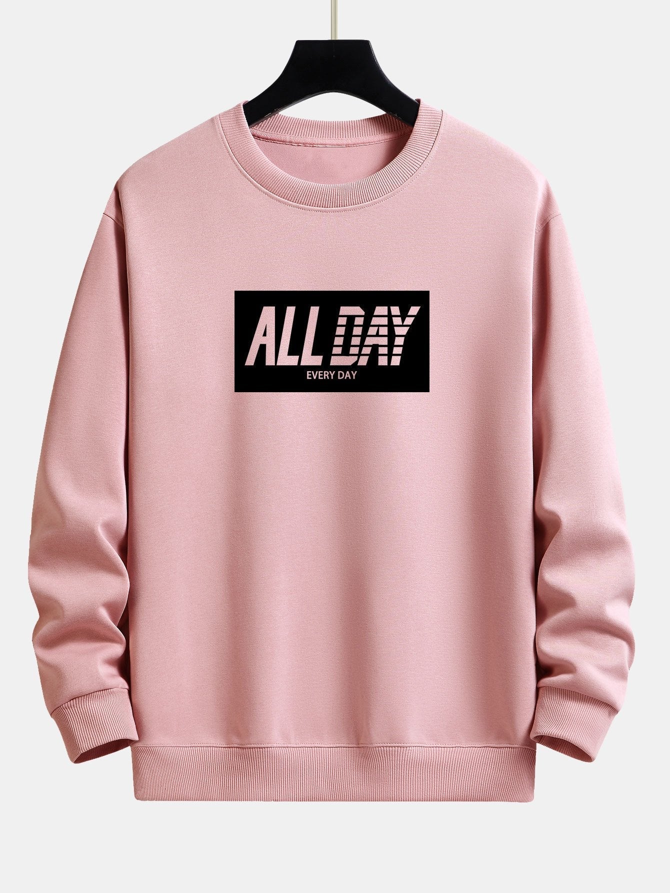 Aldhelm® | All Day Slogan Print Relax Fit Sweatshirt