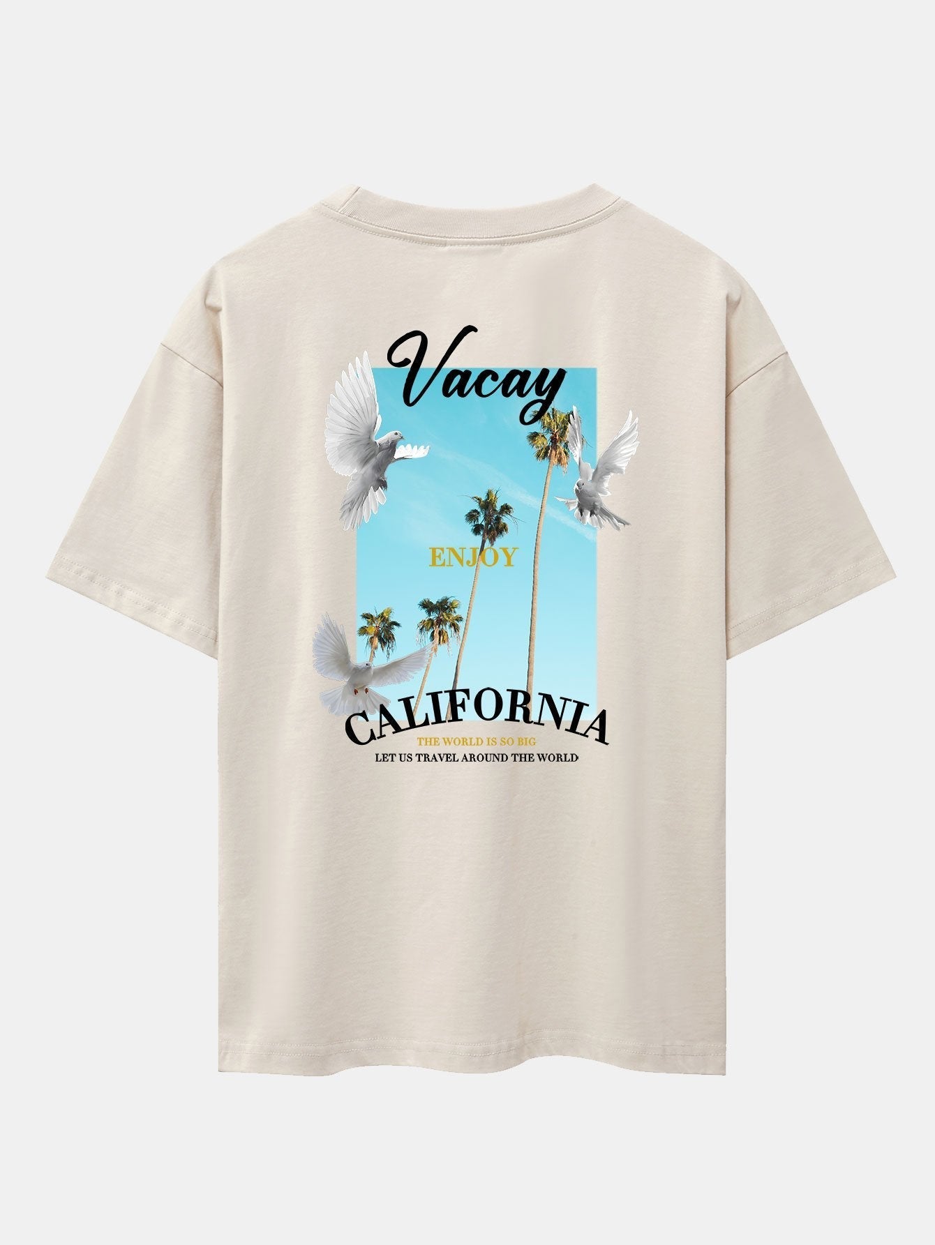 Gaspar® | Dove Back Print Drop Shoulder Oversize T-Shirt