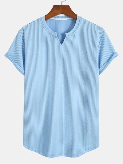 Bob® | Muscle Fit Notch Ribbed Arc Hem T-Shirt