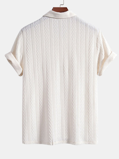 Yovanni® | Knitted Geometric Jacquard Polo